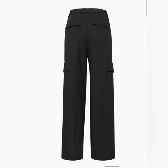 NWT Aritzia Babaton Spotlight Cargo Pant in Black City Wool Size 6 - Picture 8 of 13